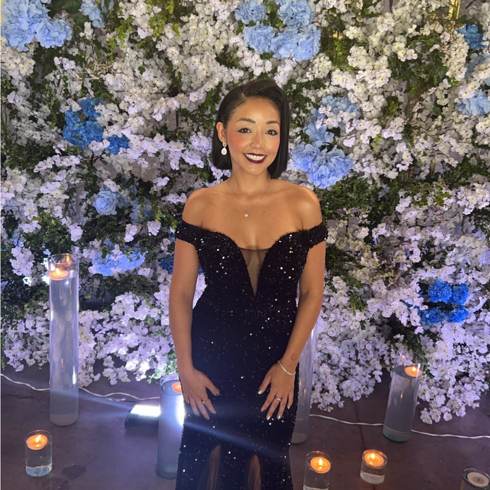 Elegant Black Sequin Gown